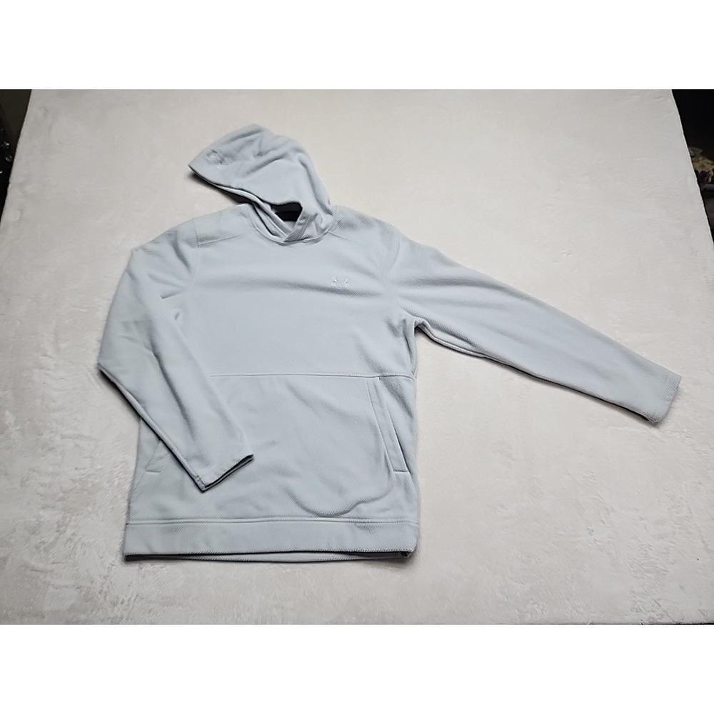 Under Armour Cold Gear Pullover Hoodie W/ Kangaroo Pouch Pocket White Size Med